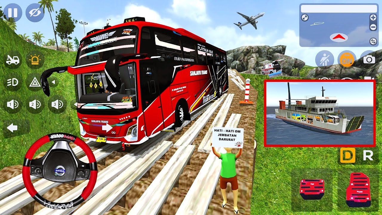 Bus Pariwisata Marvel Sanjaya Trans Menangis Melewati Jembatan Maut Sambil Hidupin Telolet Basuri