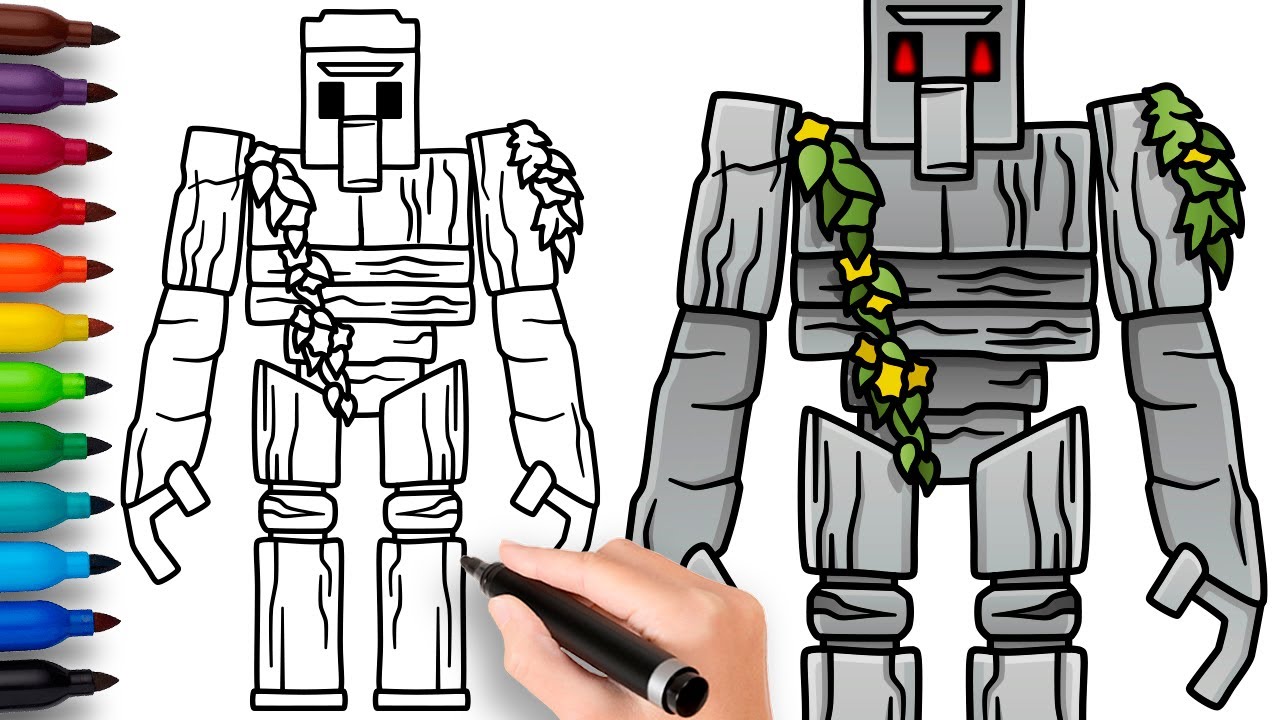 HOW TO DRAW IRON GOLEM | A Minecraft Movie (2025) - Easy Step by Step Drawing