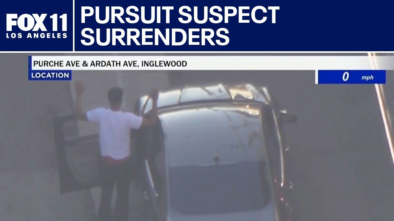 Inglewood pursuit ends with suspect in custody