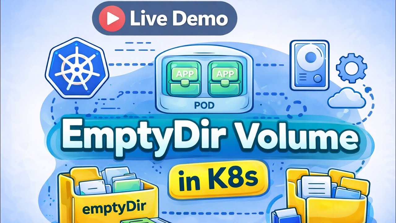 Kubernetes EmptyDir Volume Explained with Live Demo | Share Data Between Containers in a Pod