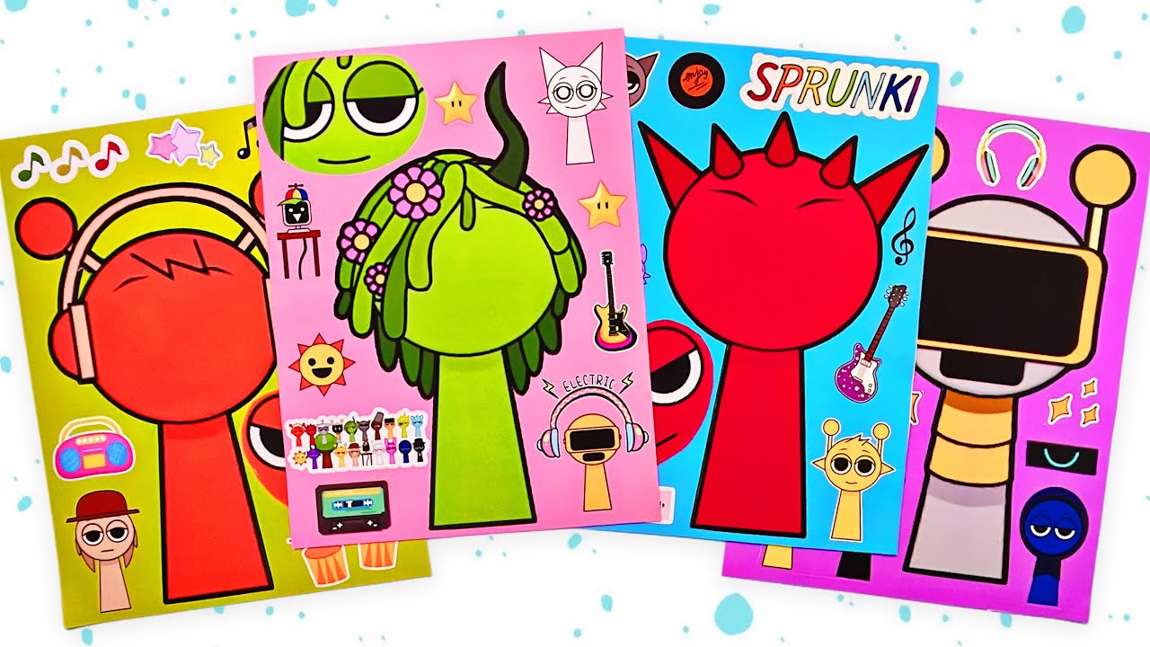🌈 🎧 Incredibox Sprunki - Decorate with sticker book 