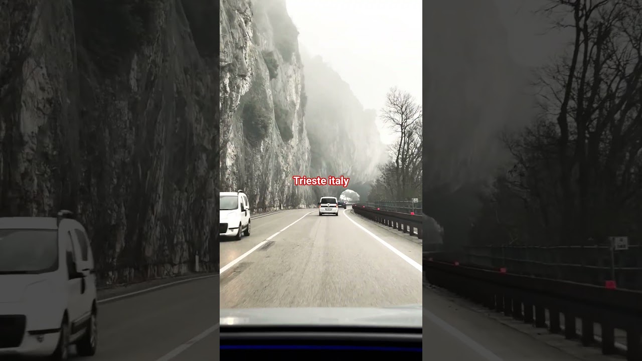 driving through Trieste italy towards croatia #travel #mountains #lifeisbutadream #wintertravel
