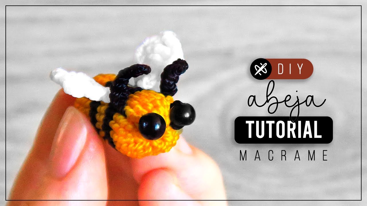 Abeja 3D 🐝 Como hacer abeja de hilo | diy tutorial paso a paso ● macrame bee 310