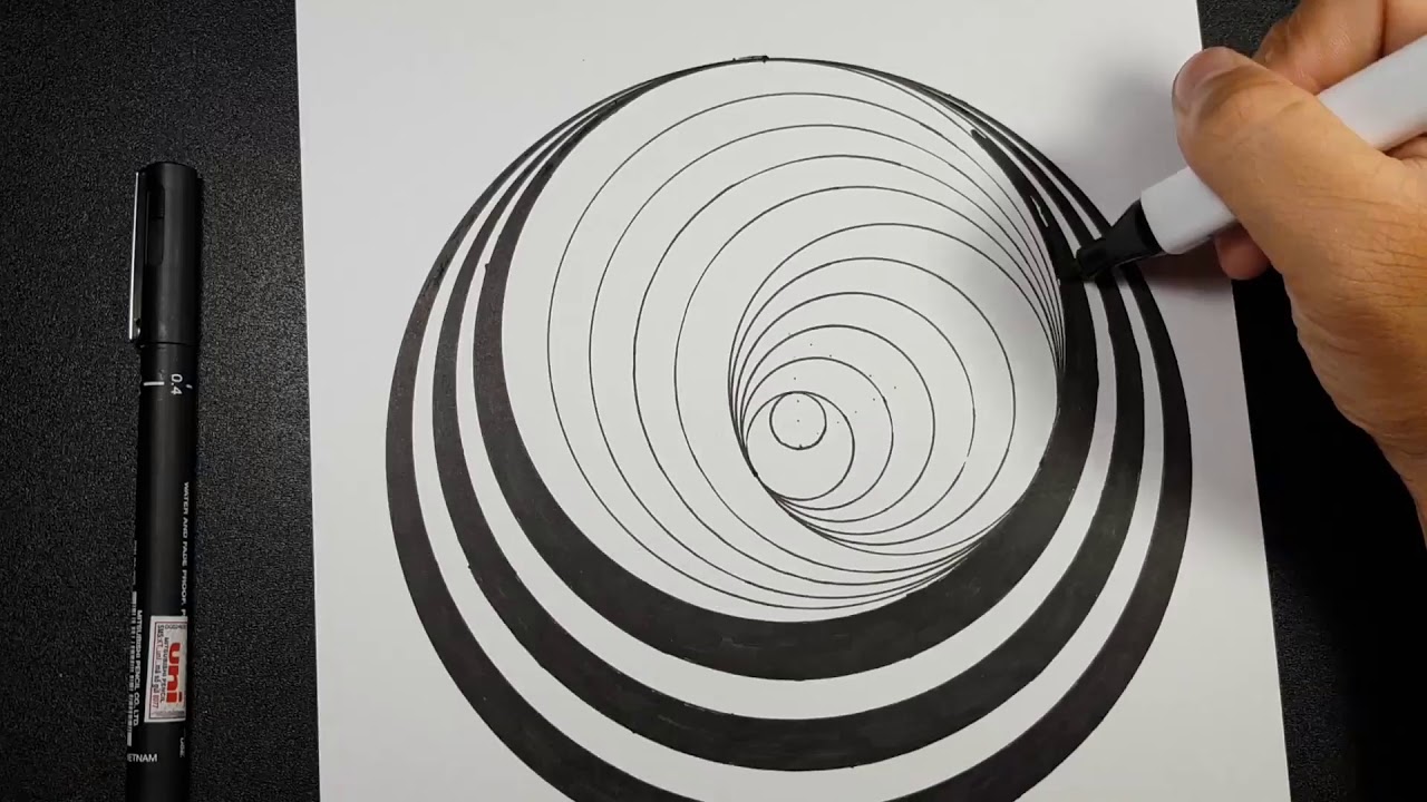 Как рисовать 3D с помощью компаса / Геометрическое искусство / Easy 3D Drawing Tips /
