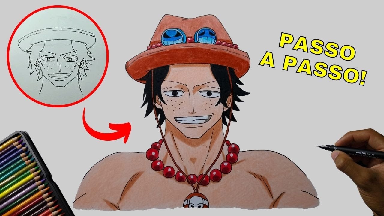 Como desenhar ACE (One Piece) Passo a passo!