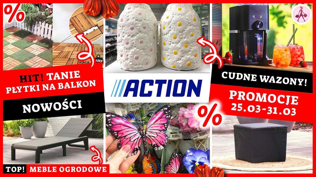 ACTION PROMOCJE 25-31.03 ! ❤️ Cudne wazony! 😍😍😍 Tanie meble ogrodowe! 💚