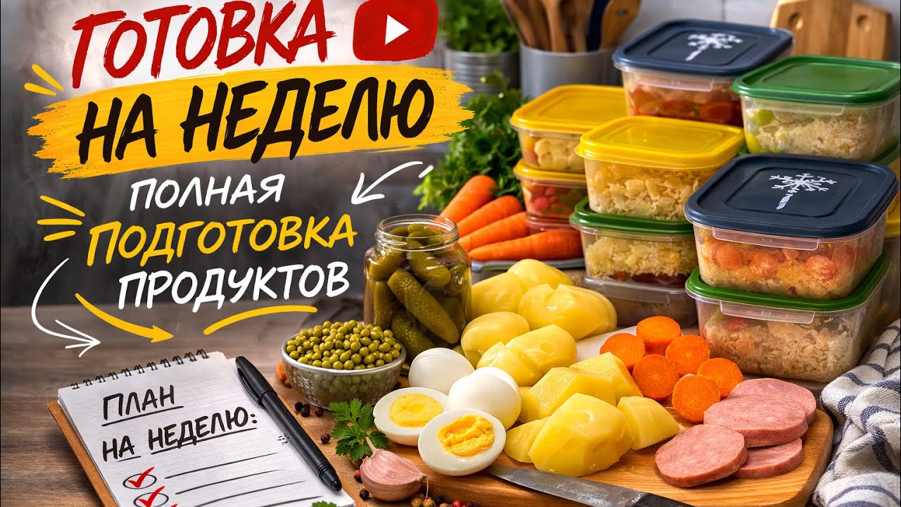 ГОТОВКА НА НЕДЕЛЮ 🥗 Полная подготовка продуктов + меню на 7 дней