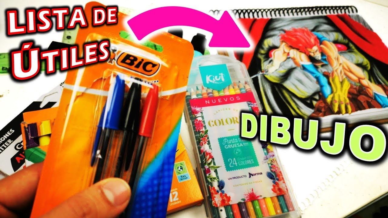 Hago un DIBUJO con ÚTILES ESCOLARES de mi HIJA | DibujAme Un Regreso a Clases
