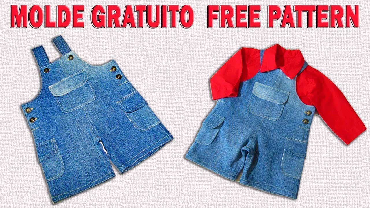 Macacão/Jardineira Jeans - 9 meses a 5 anos (UNISSEX)