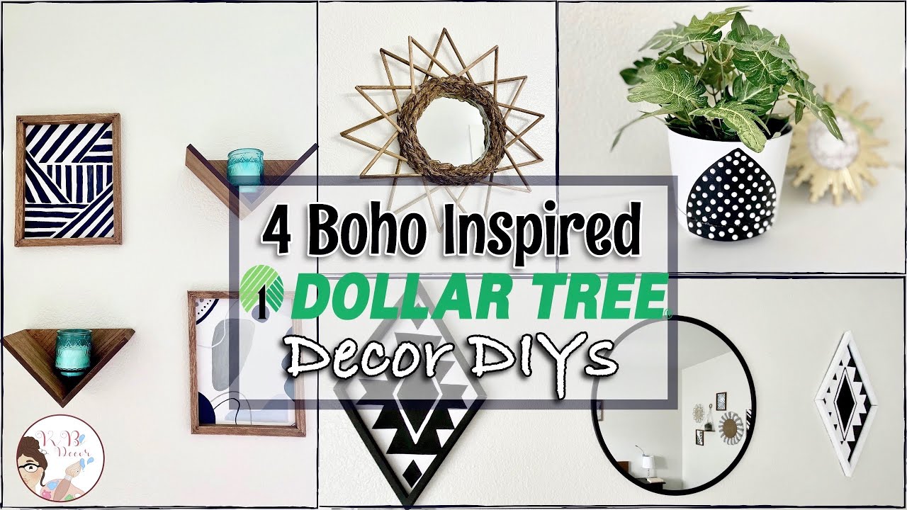 4 Boho Inspired Dollar Tree Decor DIYs | KB Decor Crafts