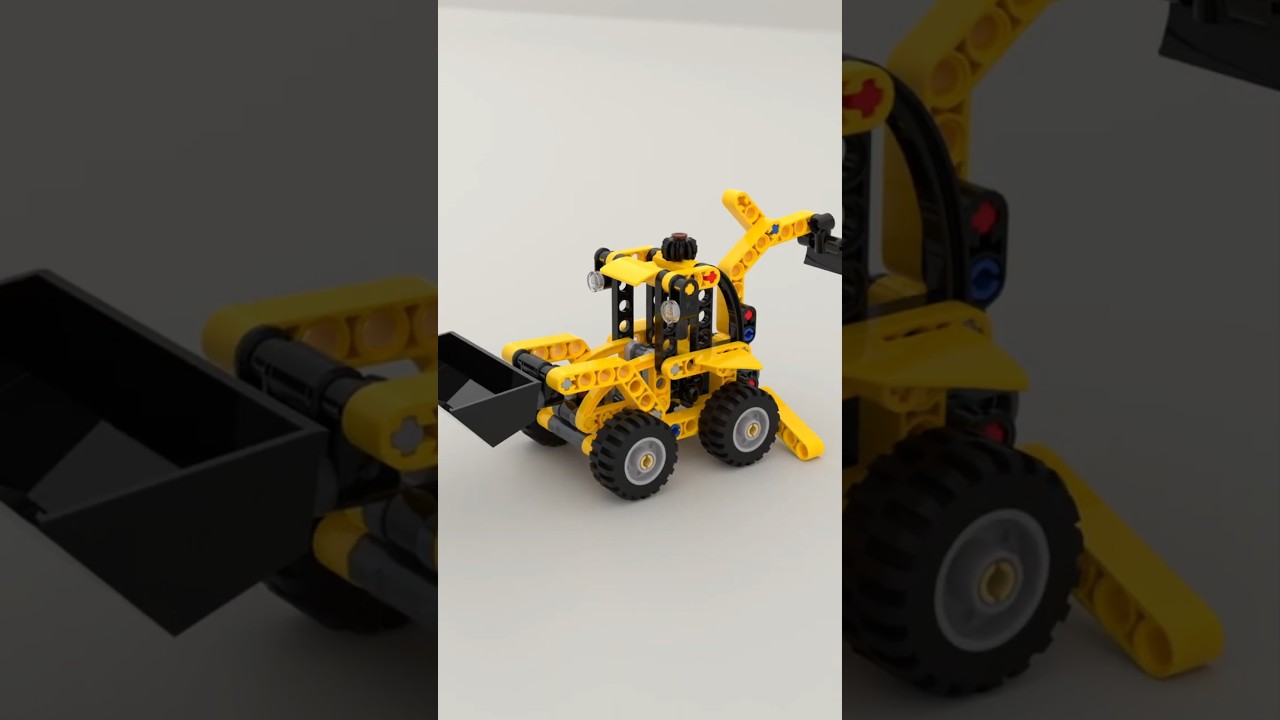 LEGO Technic 42197 Backhoe Loader Satisfying Speed Build #lego #legotechnic