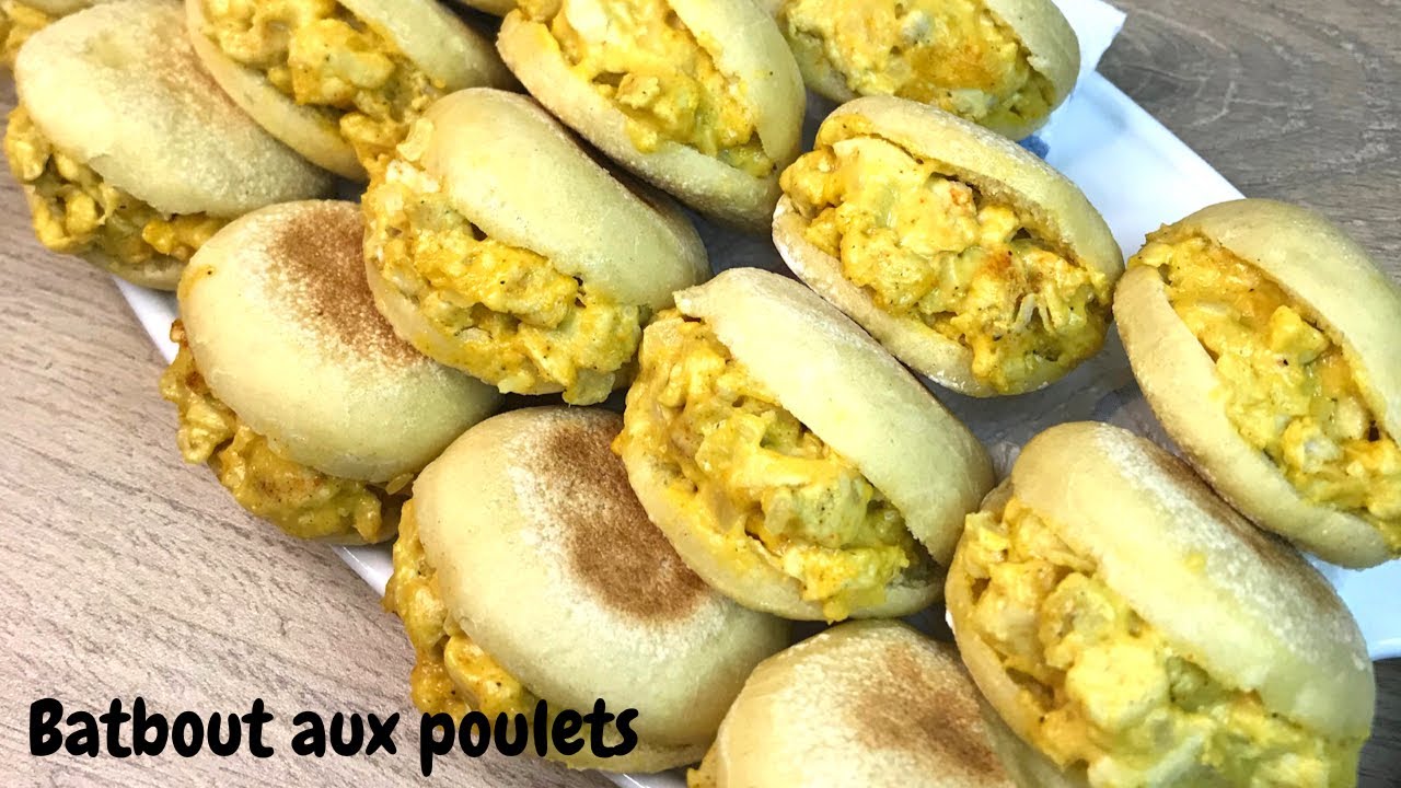 Mini batbout à la crème et poulet