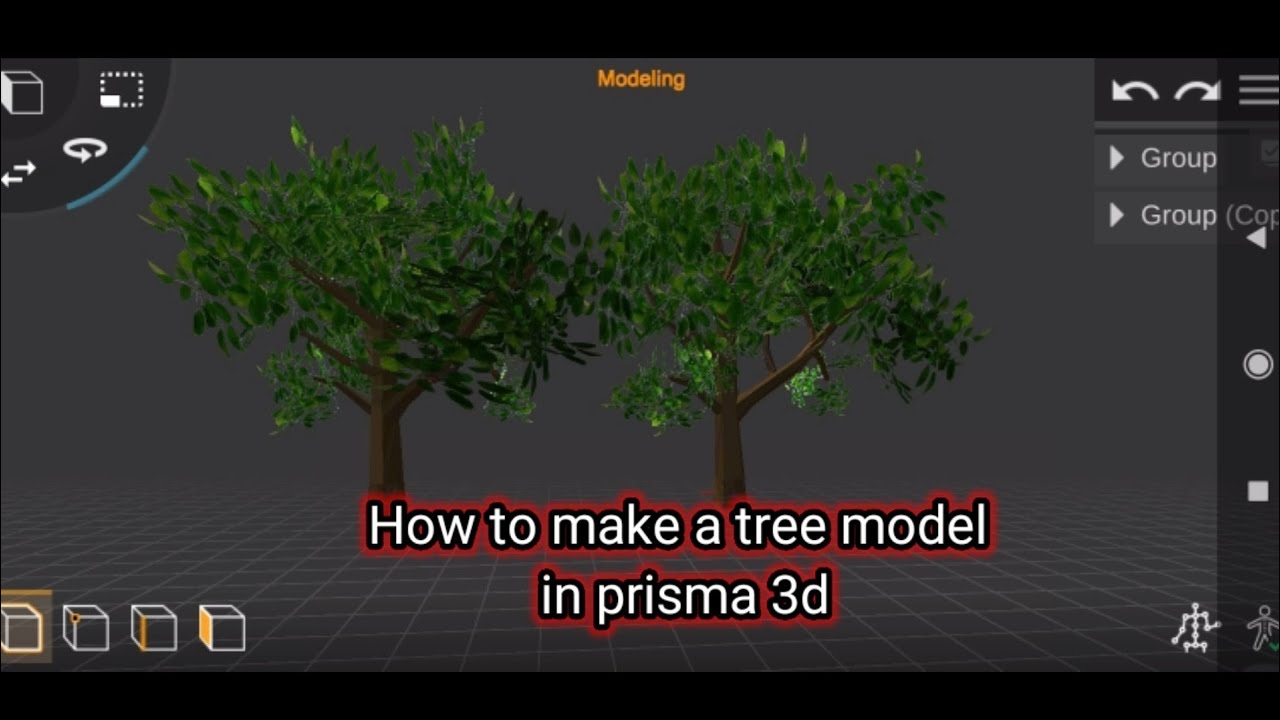 how to make a tree model in prisma 3d.