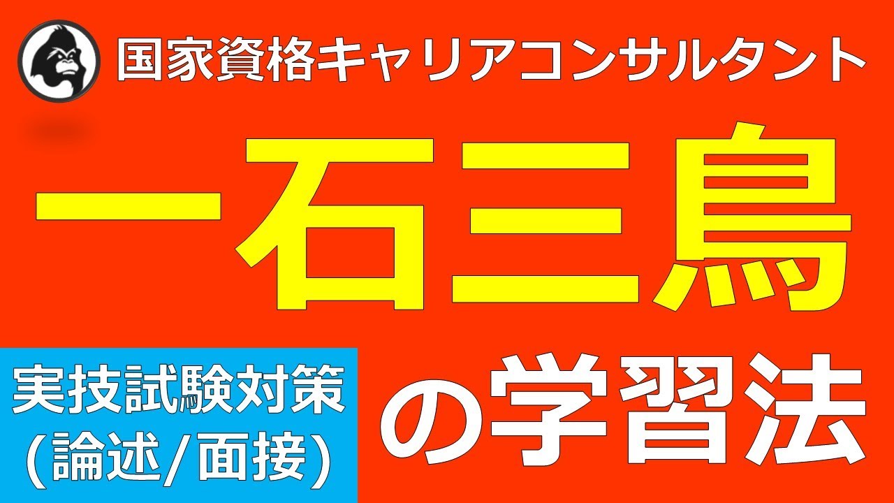 【実技(論述/面接)試験対策】一石三鳥の学習法（国家資格キャリアコンサルタント試験）