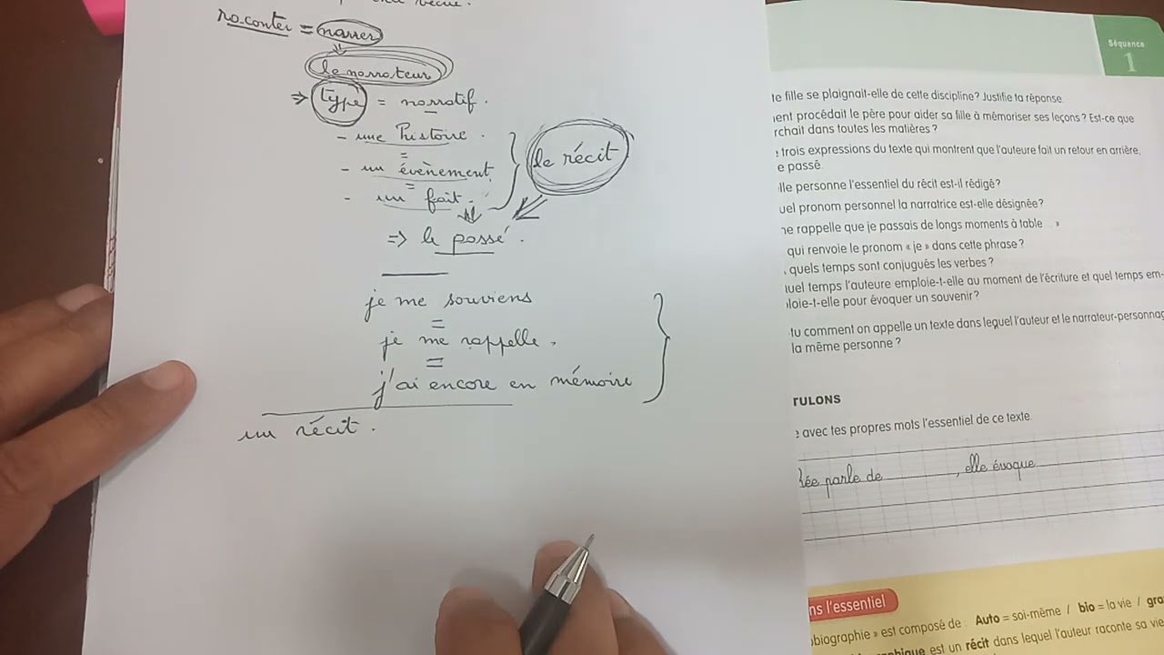 3am _ Projet 3 _ Séquence 1_ Compréhension de l'écrit _ Mes souvenirs d'enfance.