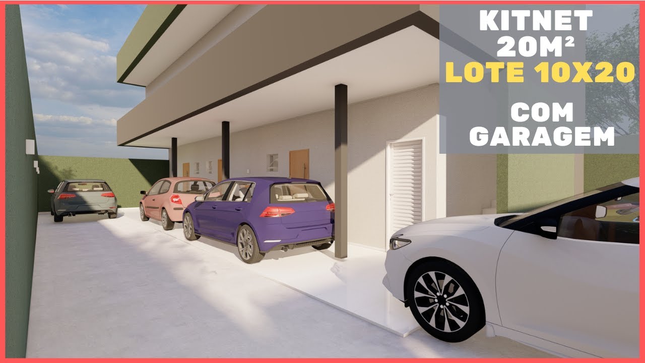 6 kitnets em terreno pequeno - lote 10x20 - com garagem