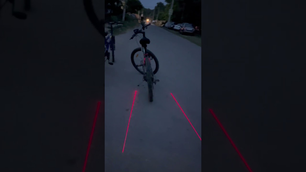 Beautiful laser lights on my bike 🚴