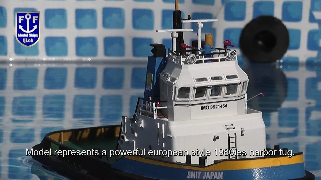 3D printed RC Boat Harbor Tugboat Model Ship SMIT JAPAN