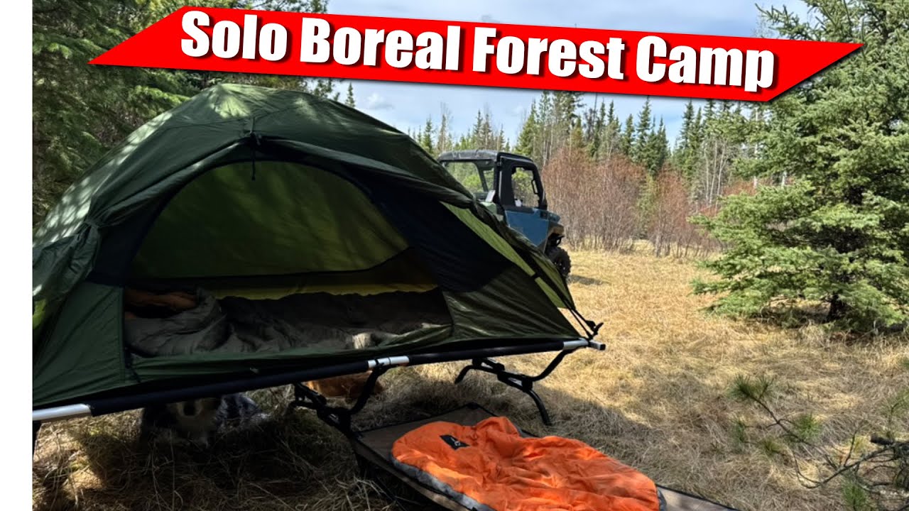 Boreal Forest Cot Tent Camping with the TETON Vista 1 and the Polaris Ranger SP 570 Northstar