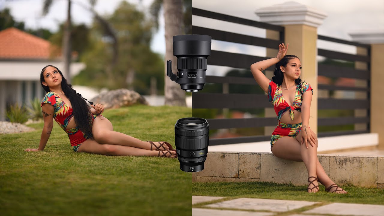 THIS LENS SHOULD BE ILLEGAL + SIGMA 105mm F1.4 vs NIKON Plena 135mm F1.8 + Off Camera Flash Portrait