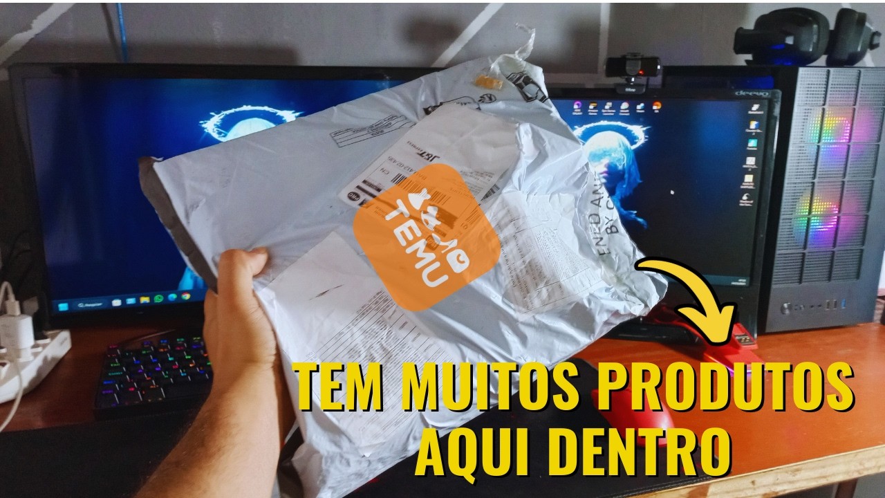 MEGA UNBOXING da TEMU! Itens Baratos pro Setup Gamer – Vale a Pena ou é Cilada?