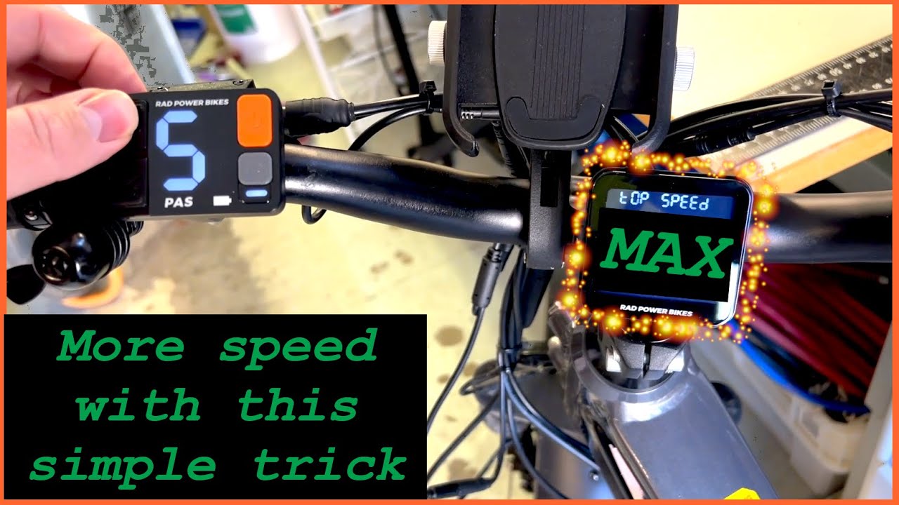 How to increase the top speed of a RadRhino 6 plus in 2 minutes (or RadRover 6 plus)