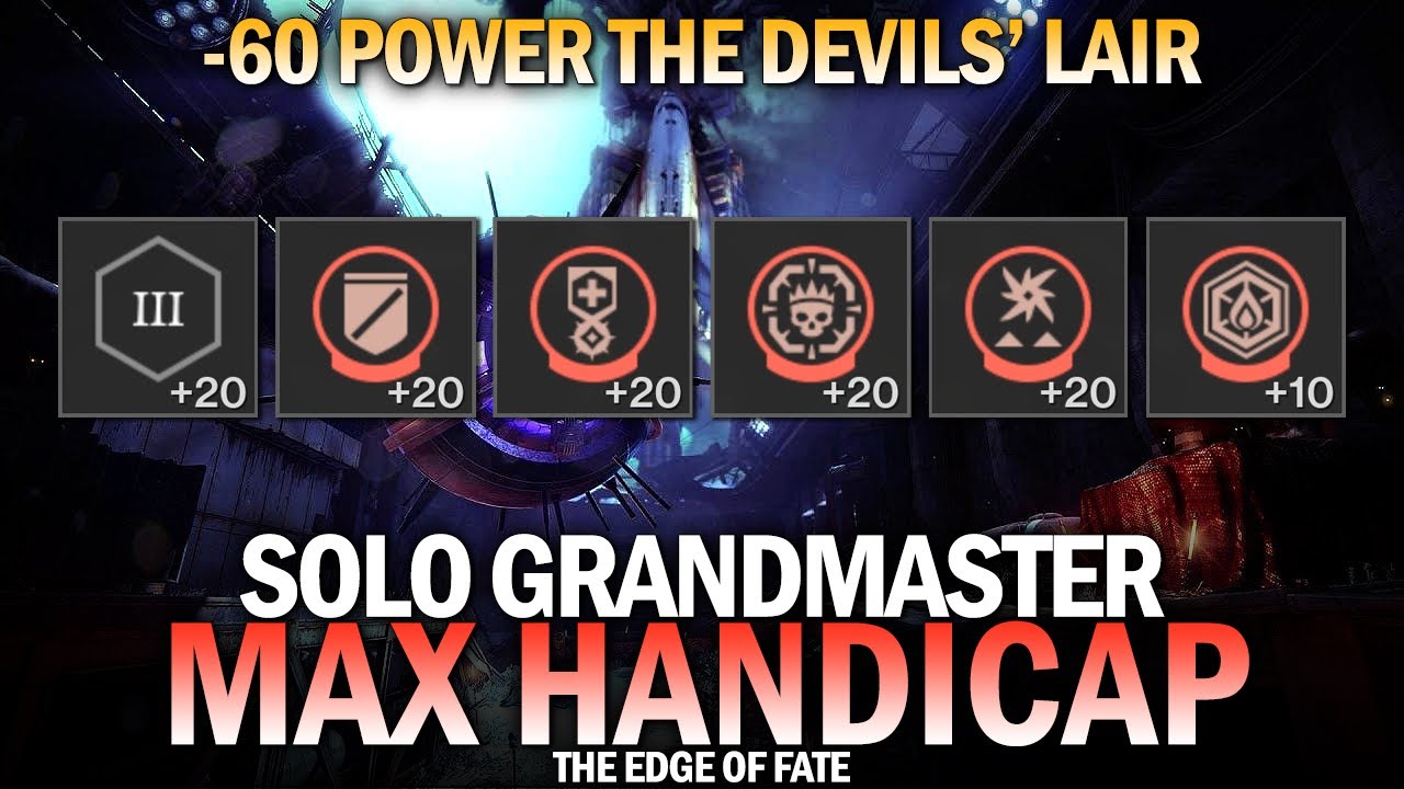 Solo Grandmaster The Devils' Lair w/ Max Handicap (All Negative Modifiers -60 Power) [Edge of Fate]