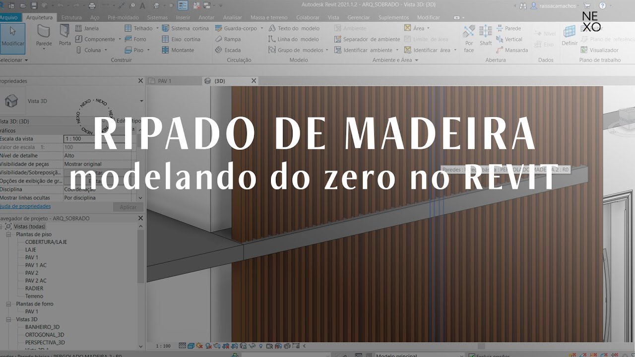 RIPADO DE MADEIRA NO REVIT - modelando do início ao fim