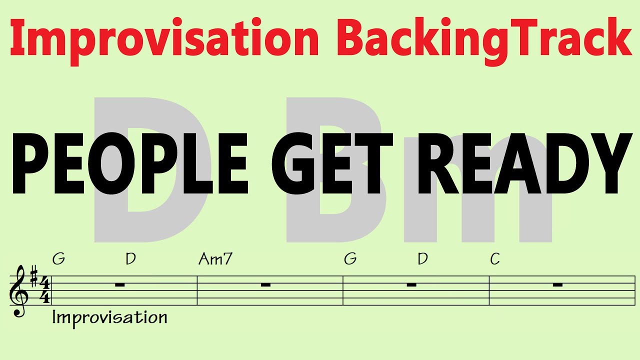 Rod Stewart & Jeff Beck - People Get Ready [D_key] [Bm_key] Improvisation Guitar Backing Track