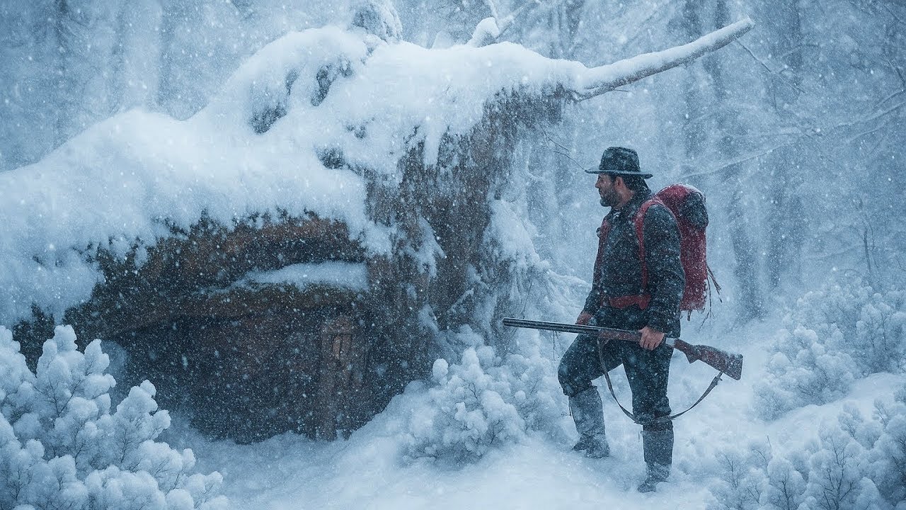 Extreme Winter Survival  in a CRAZY Blizzard | Under a Fallen Tree at -21&deg;C &ndash; Catch & Cook