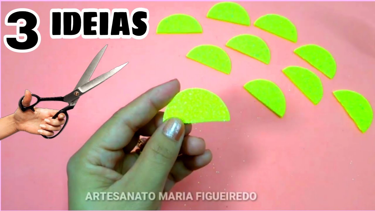 3 FLORES EM EVA MUITO FÁCIL