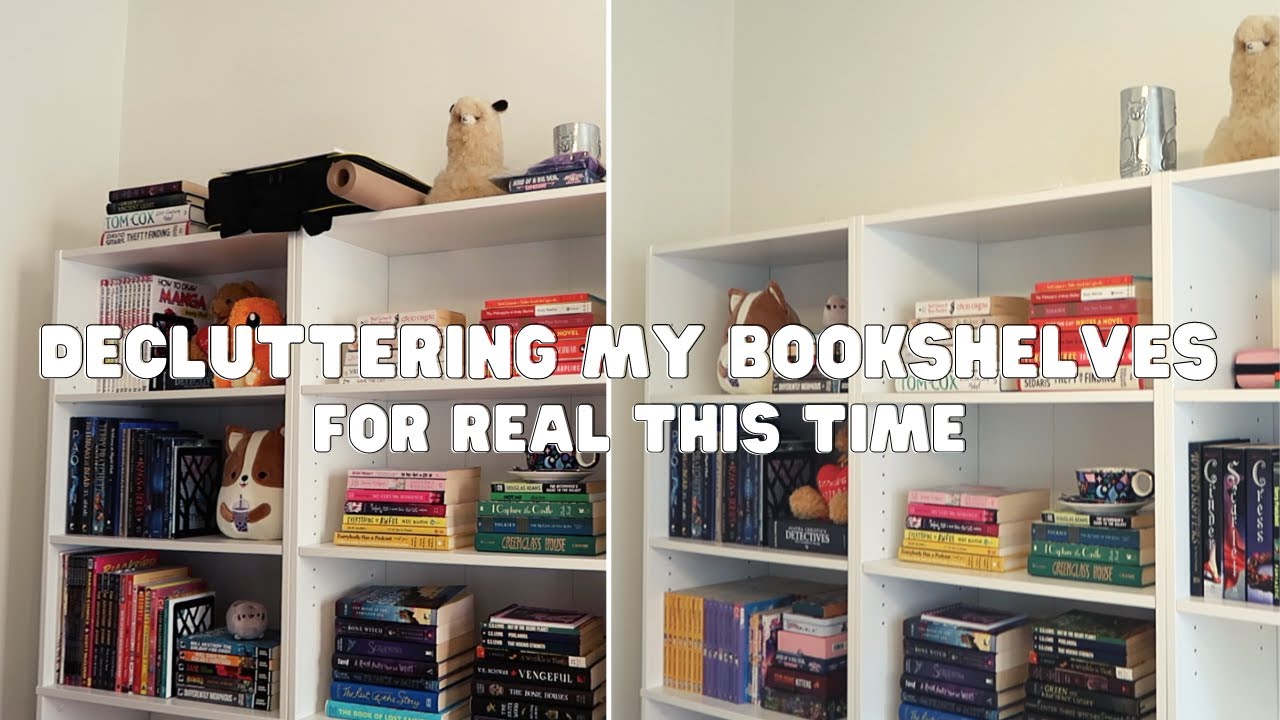 decluttering my bookshelves (for real this time) 📚✨