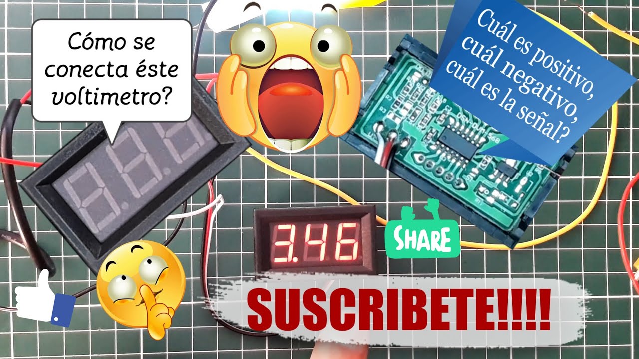 Módulo voltímetro de 3 cables, ¿Cómo se conecta?