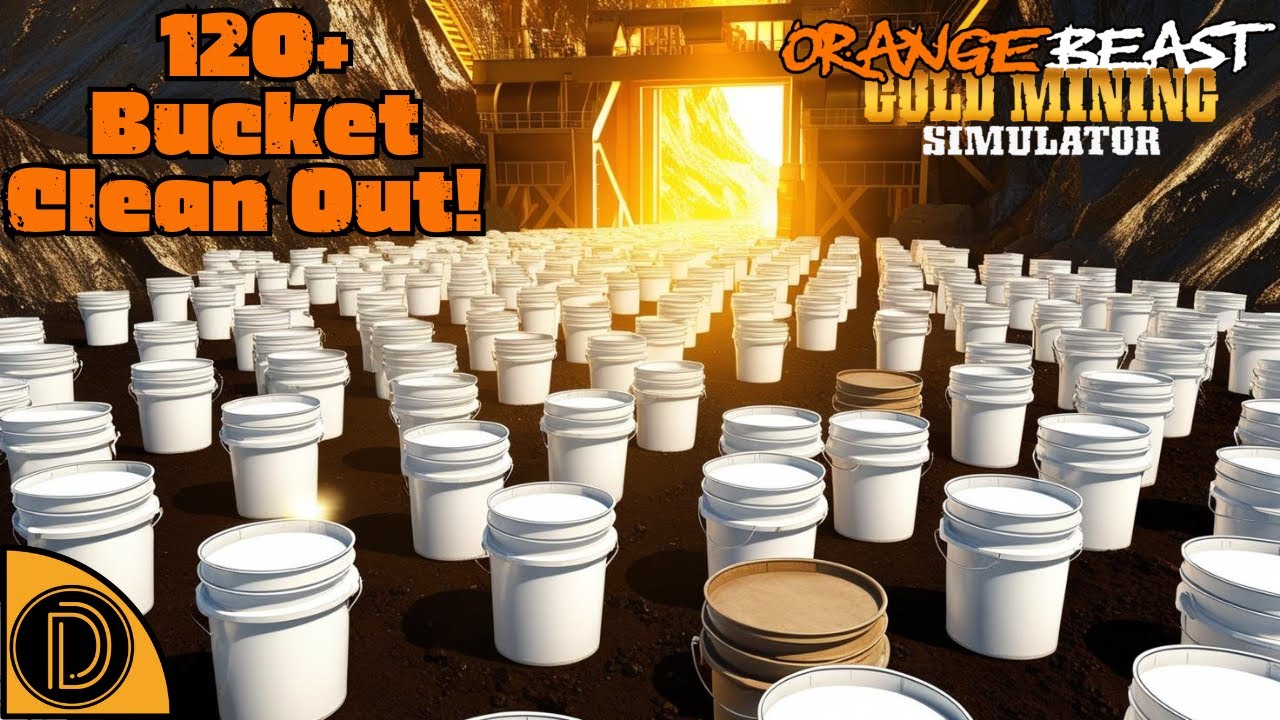 120+ Bucket Clean Out on Old Arnold's!  #31 ORANGE BEAST DLC  - Gold Mining Simulator