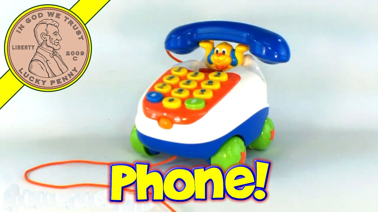 VTech Little Smart Pull n' Play Rolling Push Button Phone Talking Telephone