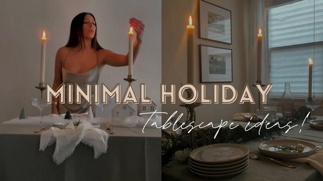 MINIMAL Christmas table setting ideas | Simple & easy