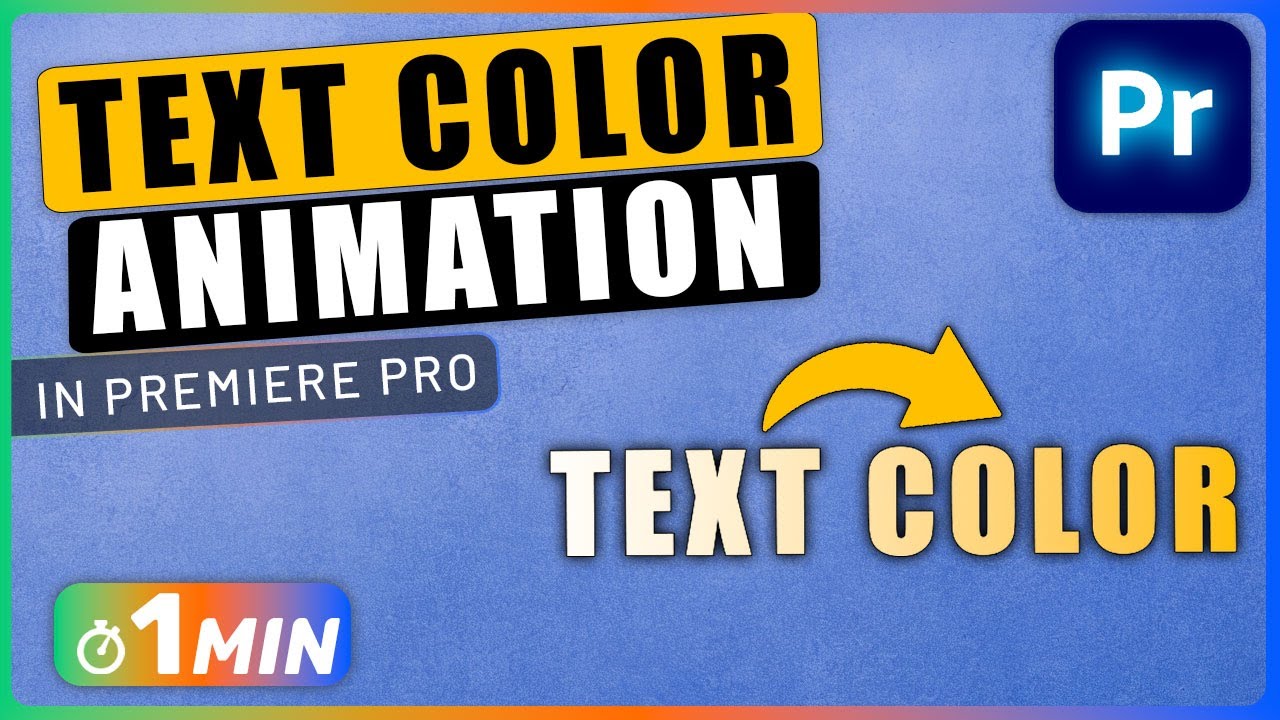 How to ANIMATE TEXT COLOR Change in Premiere Pro
