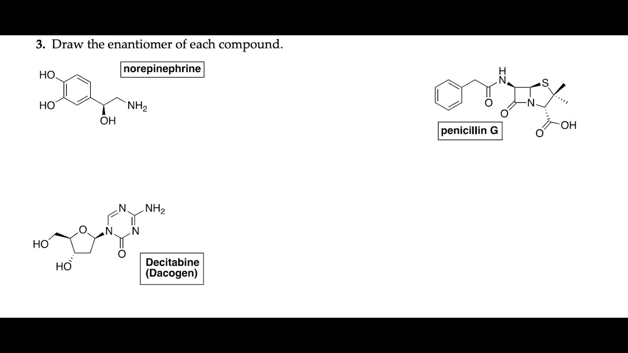 [Chemistry] Draw the enantiomer of each compound. norepinephrine