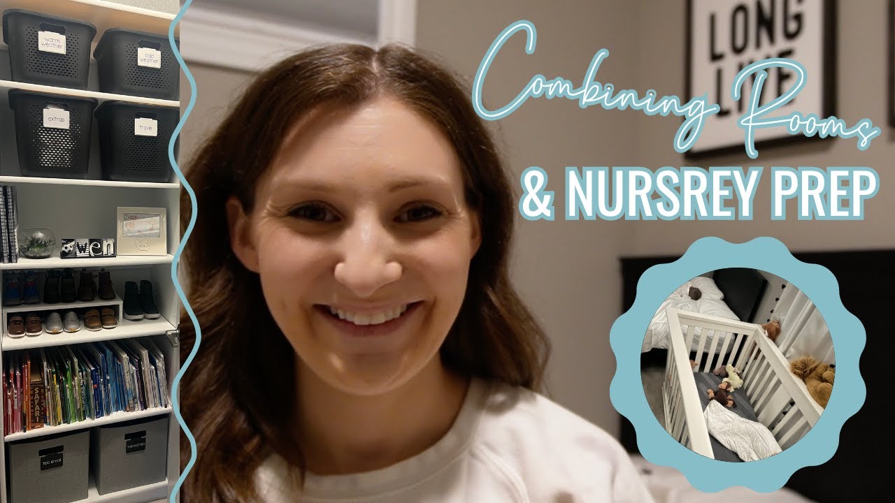 COMBINING KIDS’ ROOMS + PART 1 NURSERY SETUP // Organizing for Baby #3!