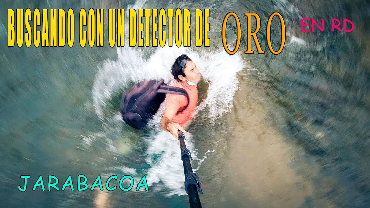 BUSCANDO ORO CON DETECTOR DE METALES RD.metal detecting dominican republic