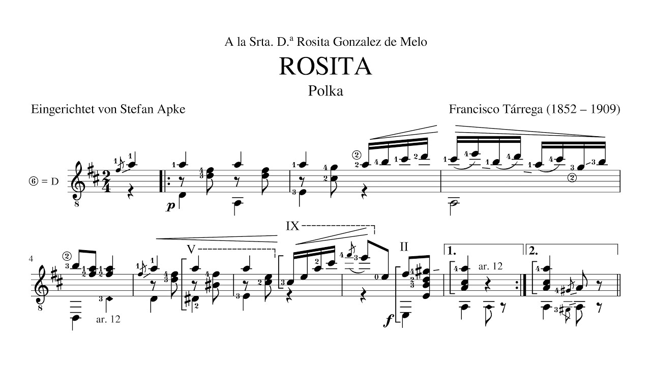 Francisco T&aacute;rrega - Rosita (Polka) [Norbert Kraft]