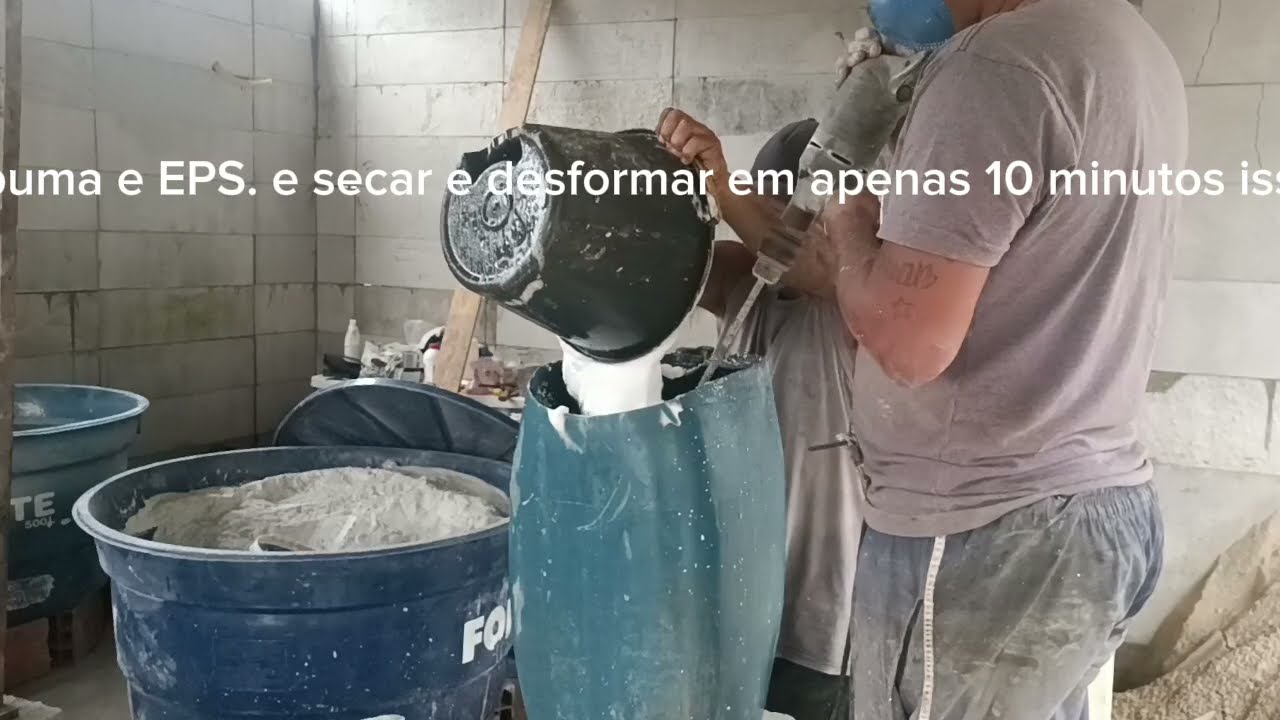 concreto celular com.espuma que seca em seis minutos
