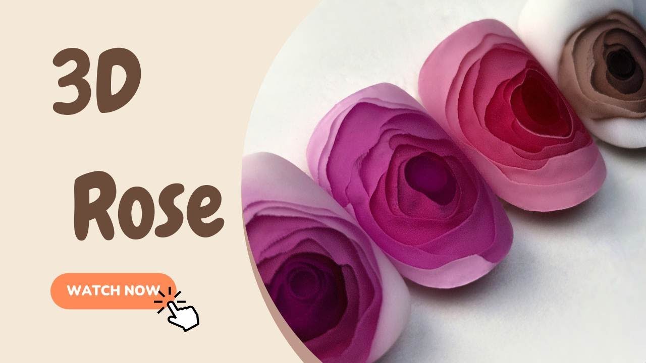 3D Rose Nails Trend Tutorial  2022  