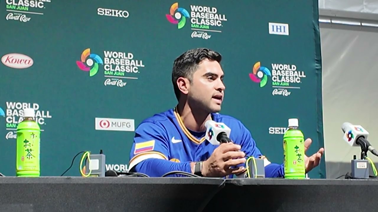 Conferencia de prensa del dirigente de Colombia tras derrota de su equipo ante Cuba en el Mundial