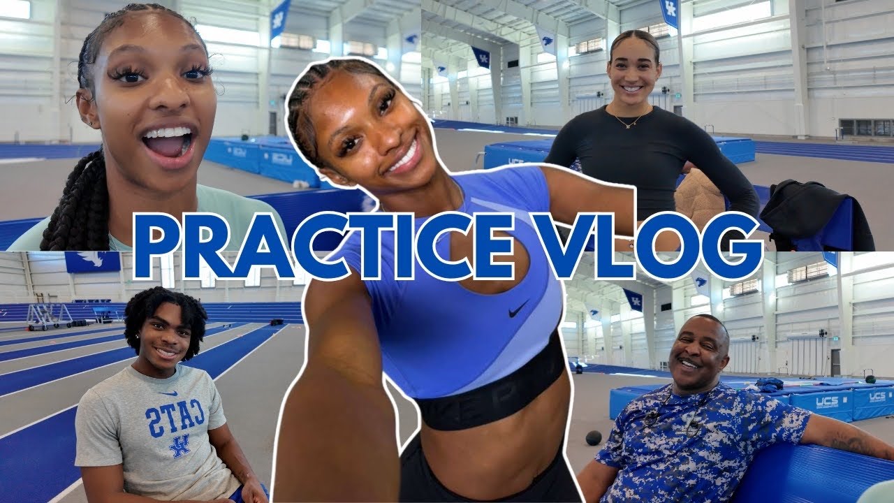 PRACTICE VLOG 💙 track practice, hurdles, etc.