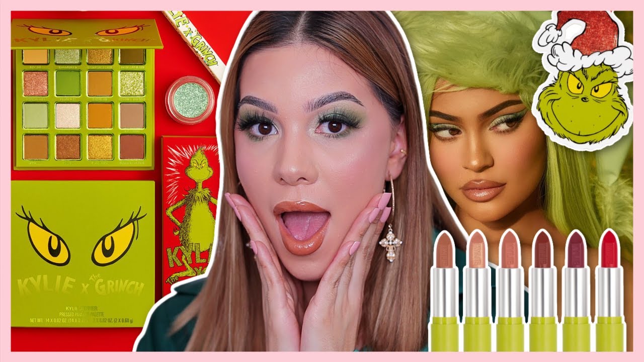 BEST FROM KYLIE? KYLIE x GRINCH Holiday Makeup Collection Review + Swatches