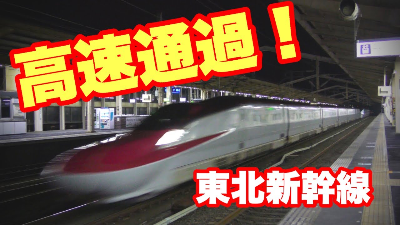 【ぞくぞくと列車が通過】東北新幹線　高速通過がカッコいいですね