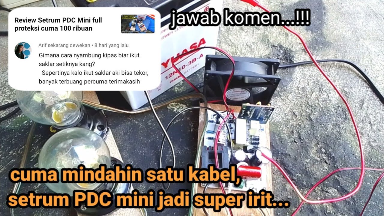 Cara modif setrum PDC agar irit aki