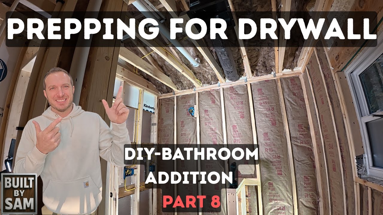 Getting This Bathroom Ready for Drywall | Electrical, Insulation, and Niche Framing