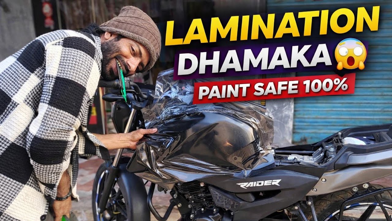 wProtect Your TVS Raider: Lamination Done Right!#youtube #rider #bikelamination #bike 